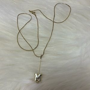 Letter “M” Gold in Color Initial Avon Necklace